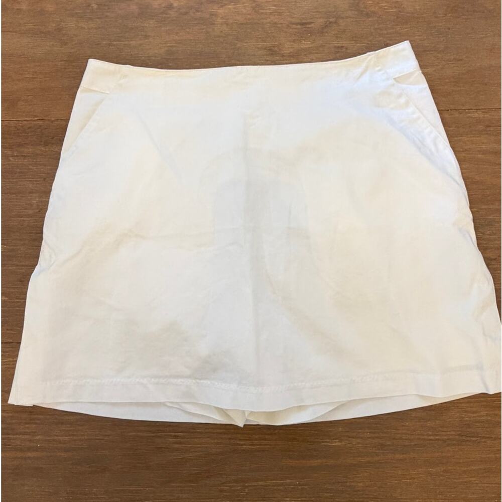 Adidas Women’s White Stretch Golf Skort Size 14 Athletic Tennis Performance